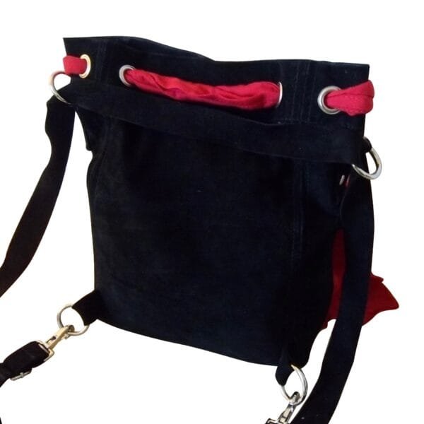 Black leather Backpack designed by Collections Of Africa