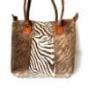 Zebra Print Tote at African Marketplace
