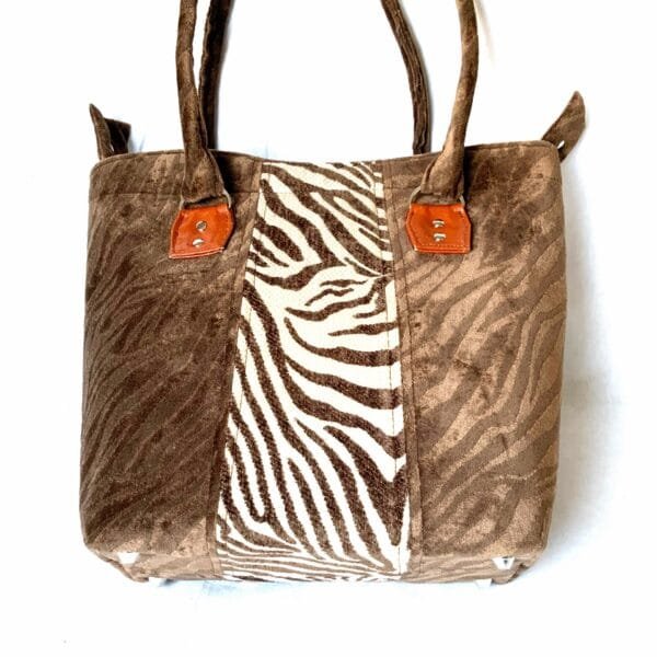 Zebra Print Tote at African Marketplace